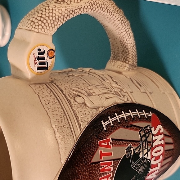 Vintage 1999 Atlanta Falcons beer stein stoneware Mug 6" height - Picture 3 of 6